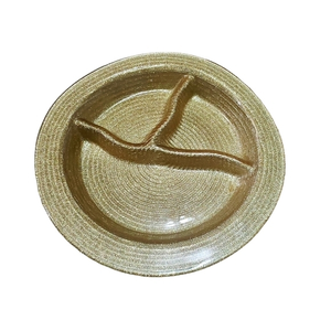 3‎ Section Gold Textured Serving Dish